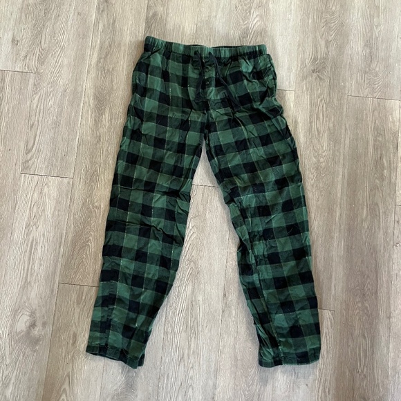 Green Plaid Pajama Pants with Pockets - Size S - Picture 1 of 2